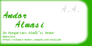 andor almasi business card